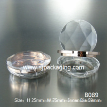 Poubelle en poudre compacte en diamant simple en poudre en plastique rond en plastique et poudre en poudre
